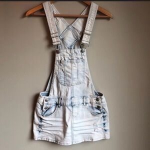 Blue Spice Light Blue Denim Overall Dress